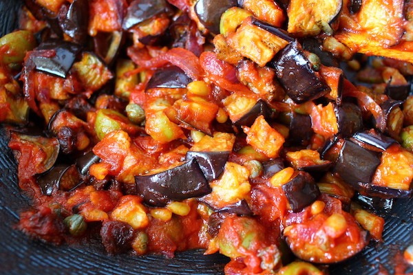 easy baked caponata all in one sheet pan