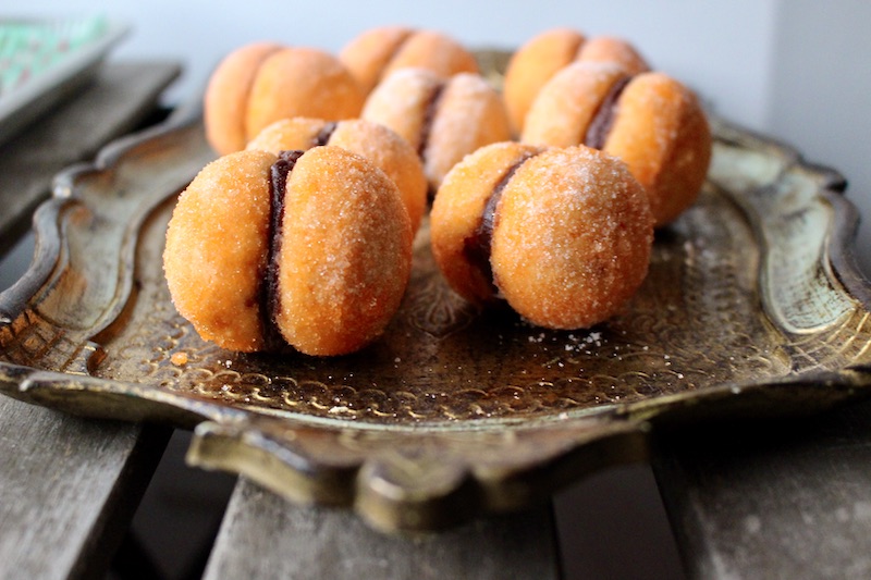 Italian sweet peaches cookies on a plate